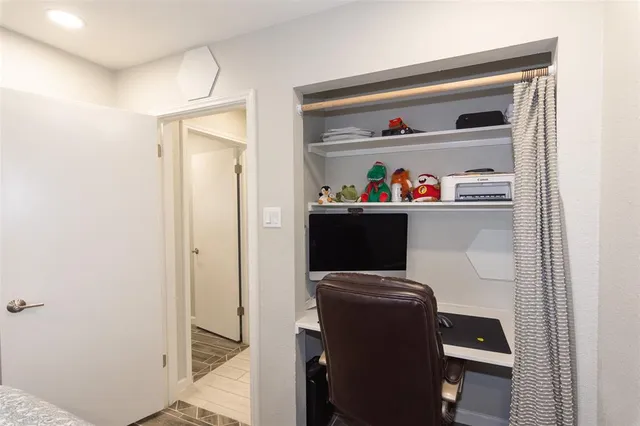 a house view with a garden space