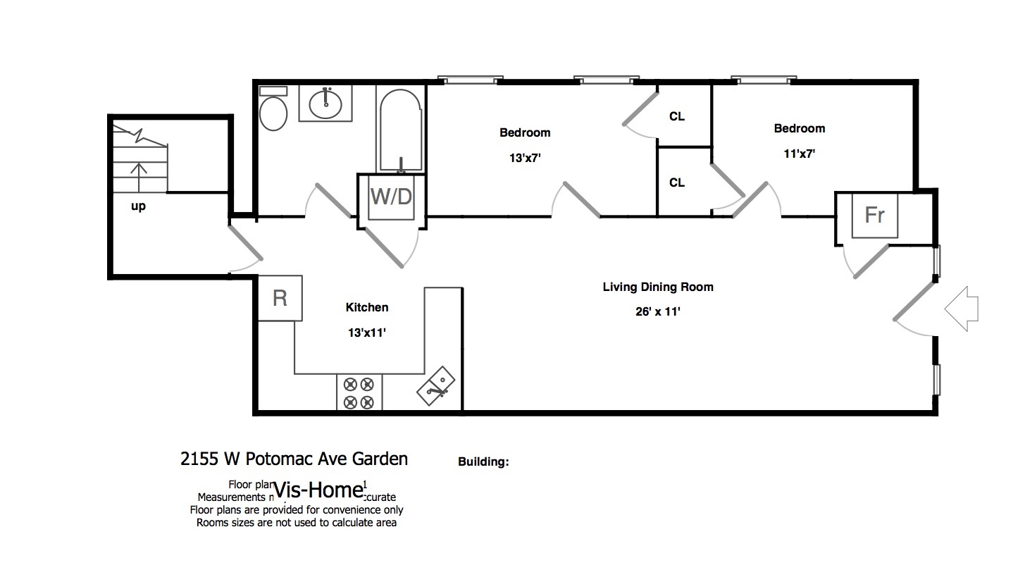 2155 West Potomac Avenue, Unit GDN Chicago, IL 60622 - Photo 16 of 16 a picture of a floor plan