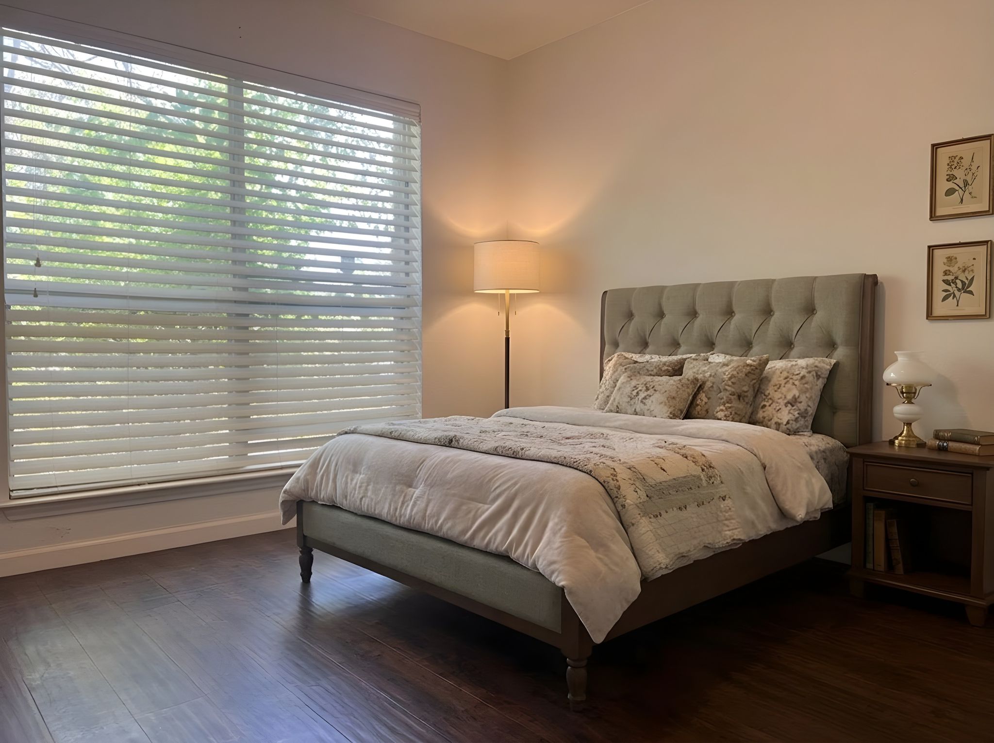 5611 Meadow Crest Austin, TX 78744 - Photo 20 of 29 Virtual Staged, Rich hardwood floors create a welcoming atmosphere in this well-lit sleeping sanctuary.