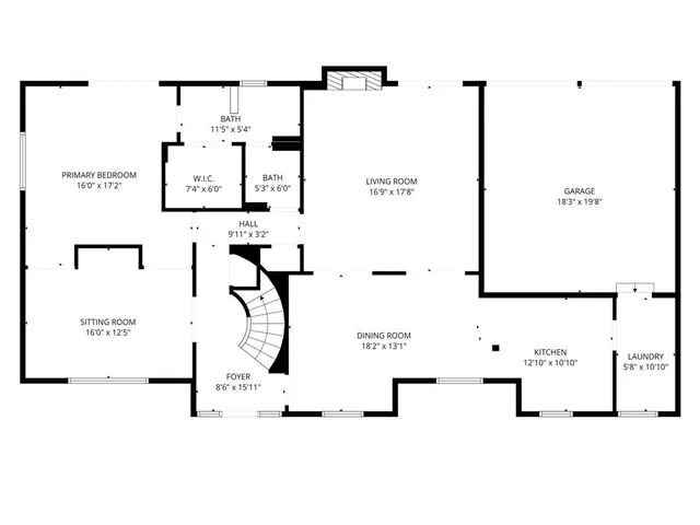 a picture of a bench in a white building