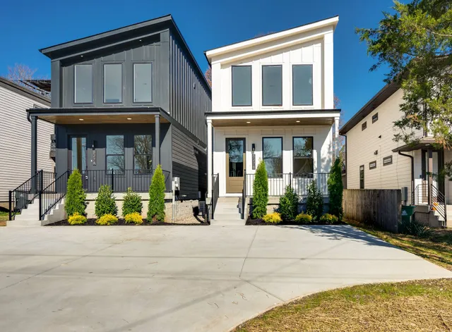 a view of a balcony with car parked