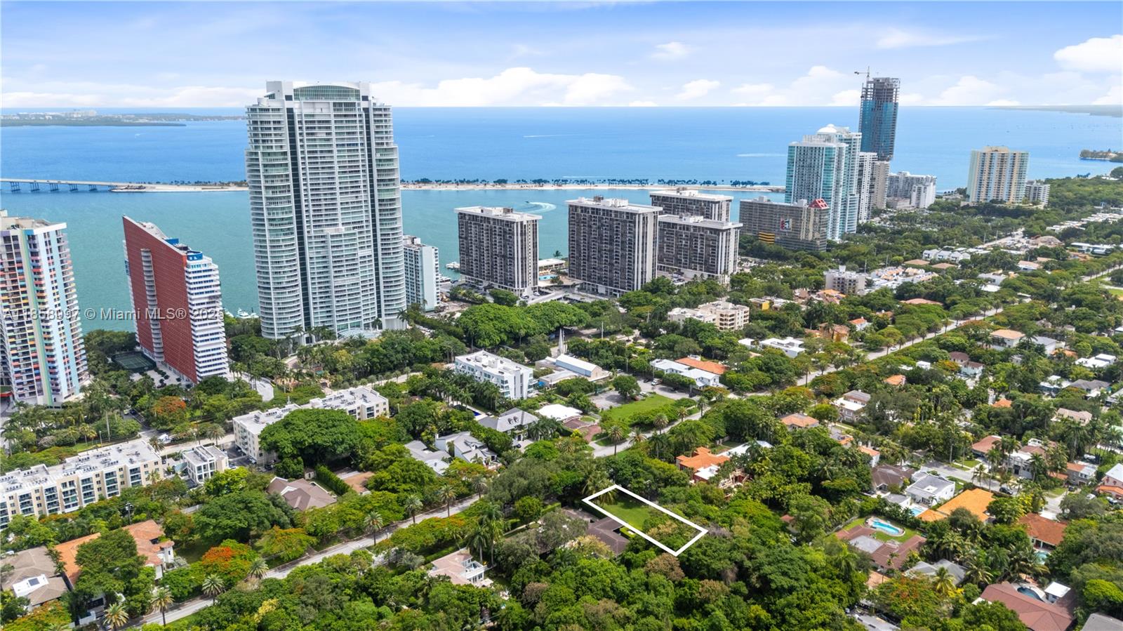 a view of a city with tall buildings