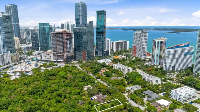 a view of a city with tall buildings