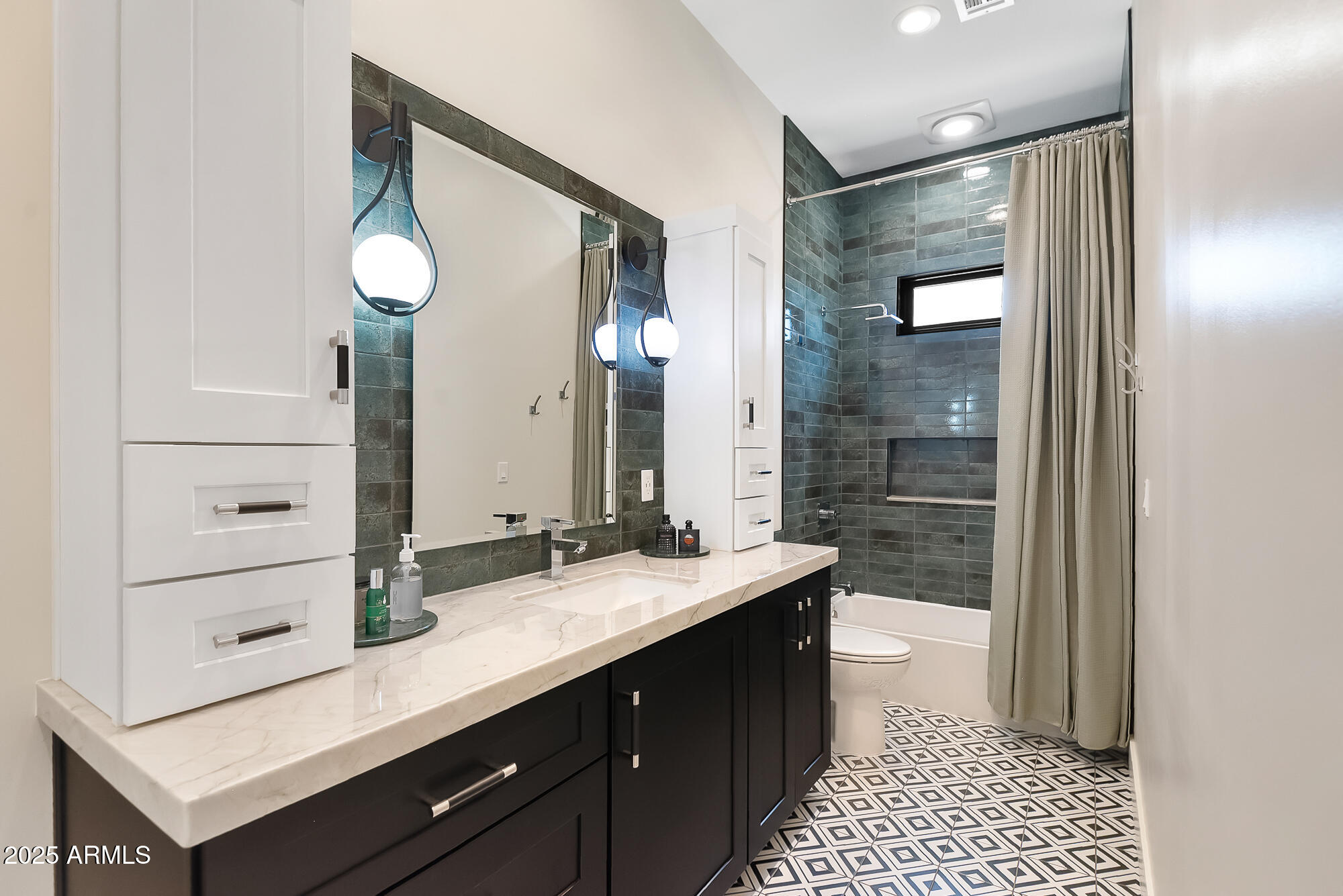 39419 7th Avenue Phoenix, AZ 85086 - Photo 41 of 51 a bathroom with a double vanity sink mirror and shower