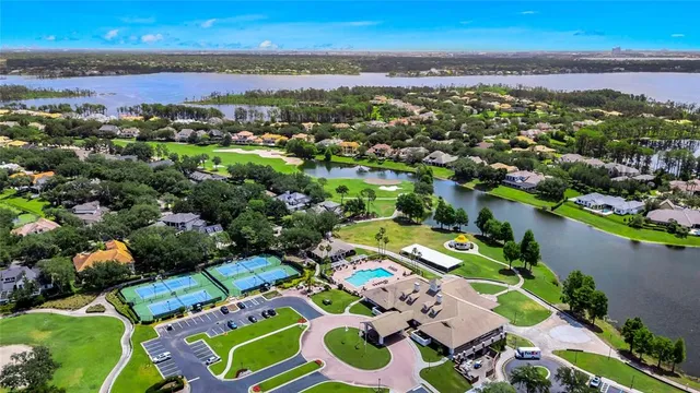 an aerial view of multiple house