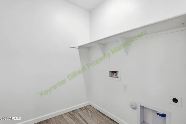 wooden floor and bathroom in a room