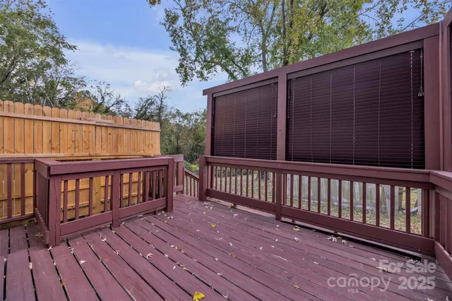 a view of wooden deck