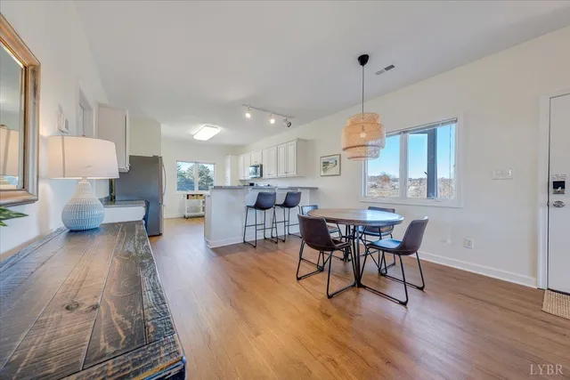 a living room with furniture and a couch
