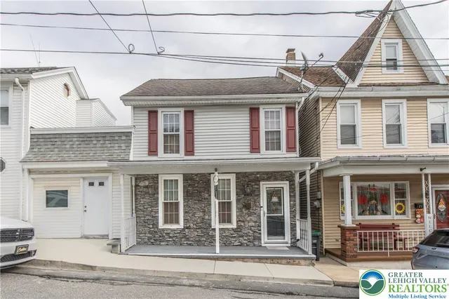 a front view of a house