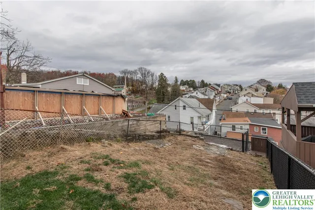 a view of a terrace with a garden