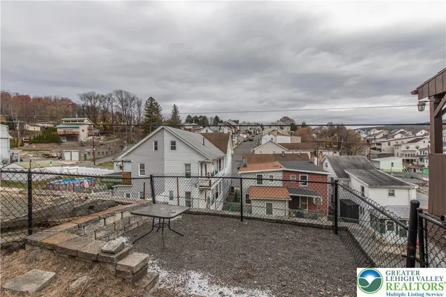a view of a city from a balcony