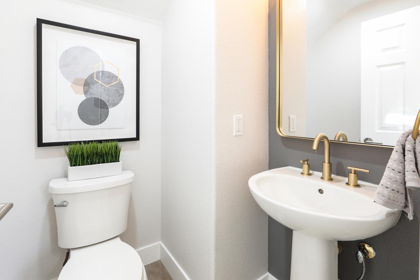 425 Nicholas Drive Mountain View, CA 94043 - Photo 15 of 36 a bathroom with a toilet a sink and a mirror