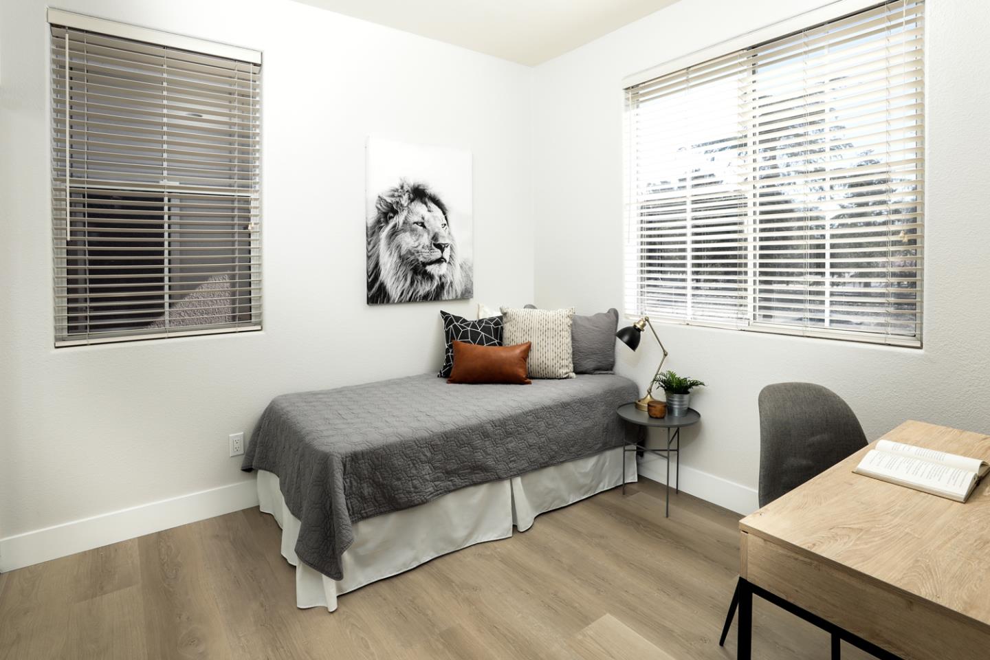 425 Nicholas Drive Mountain View, CA 94043 - Photo 18 of 36 a bedroom with a bed and a window