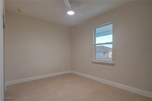 an empty room with a window