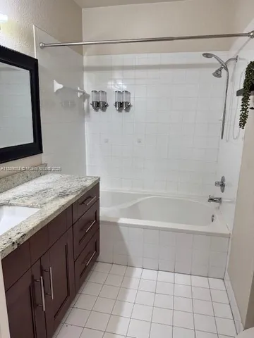 a close view of a bathtub in bathroom