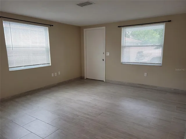 an empty room with a window