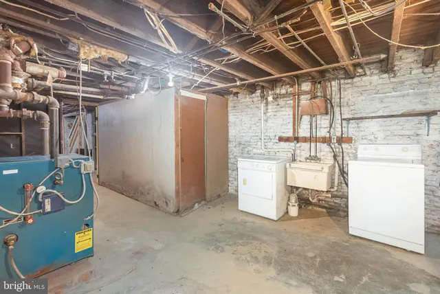 a view of a room with racks