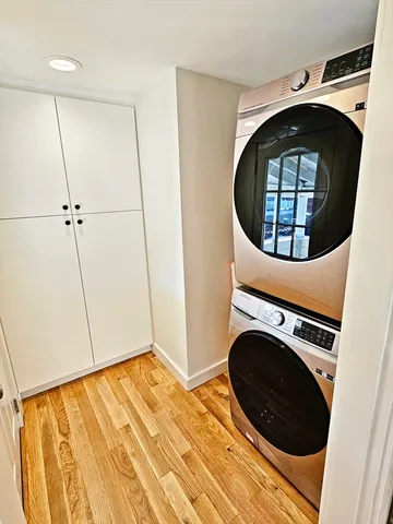 a view of washer and dryer in a utility room