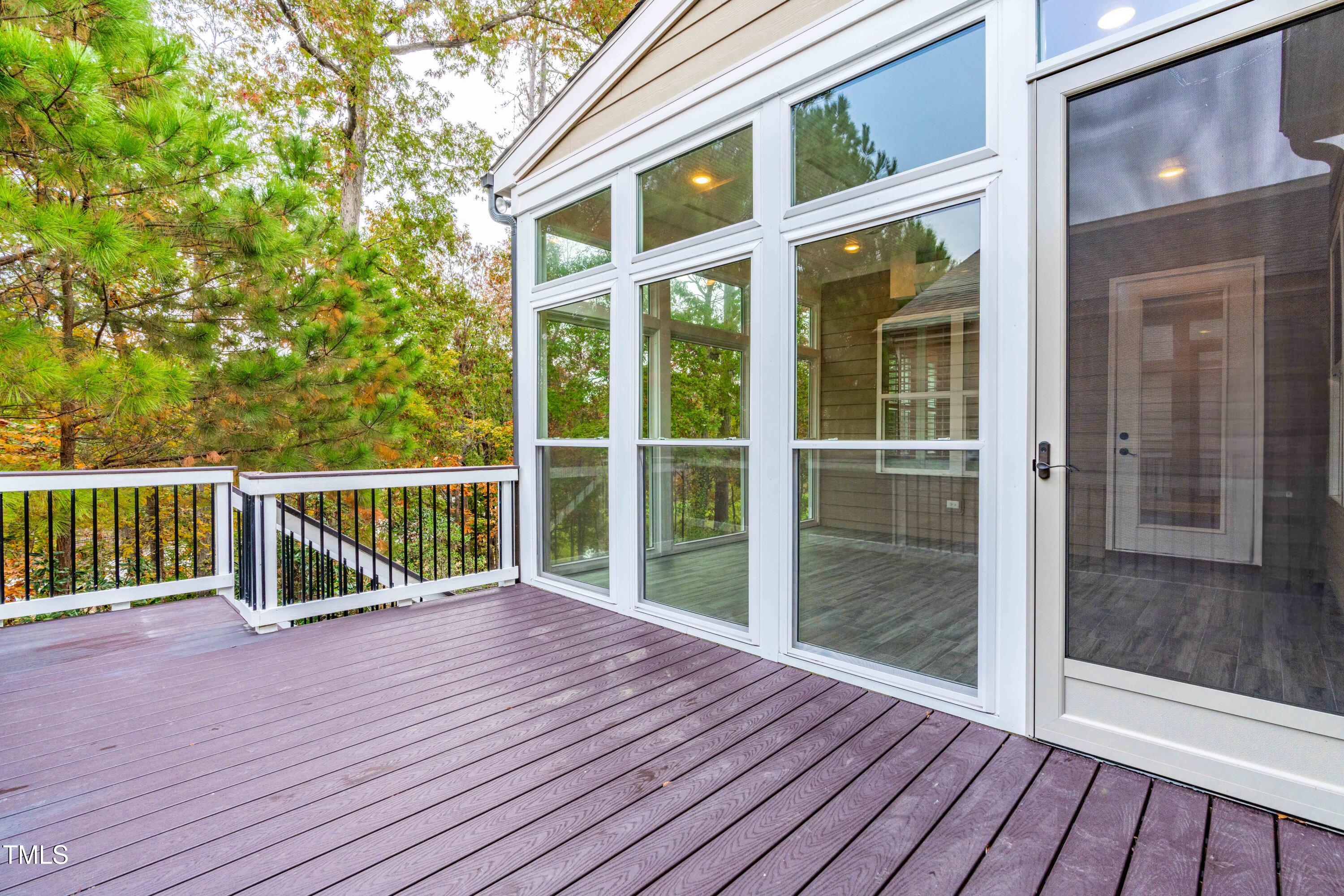 128 Damsire Way Cary, NC 27513 - Photo 43 of 45 a view of balcony with wooden floor