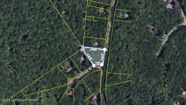 a bird view of a house