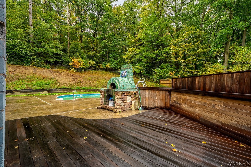 7015 South Abbott Road Boston, NY 14075 - Photo 46 of 49 Wood Deck - Pizza Oven and Pool