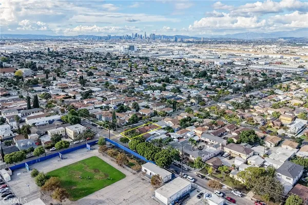 an aerial view of a city