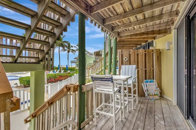 a view of city from a balcony