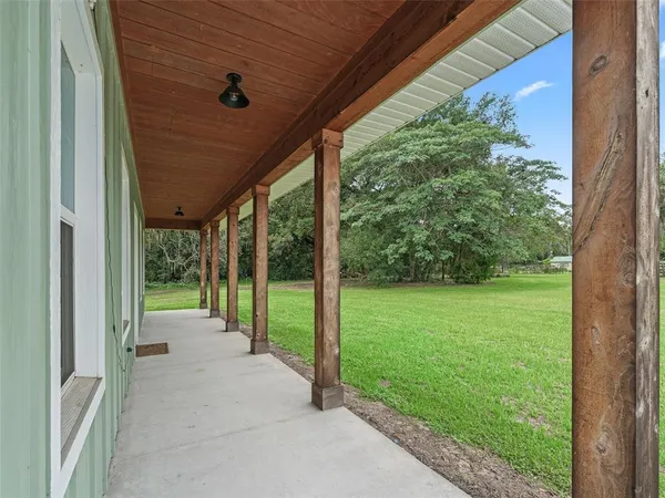 a view of a porch