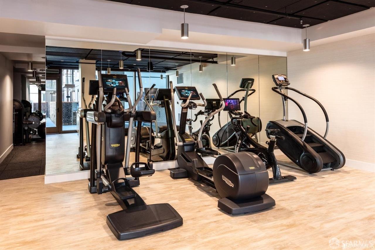 2177 3rd Street, Unit 609 San Francisco, CA 94107 - Photo 24 of 32 a view of a room with gym equipment