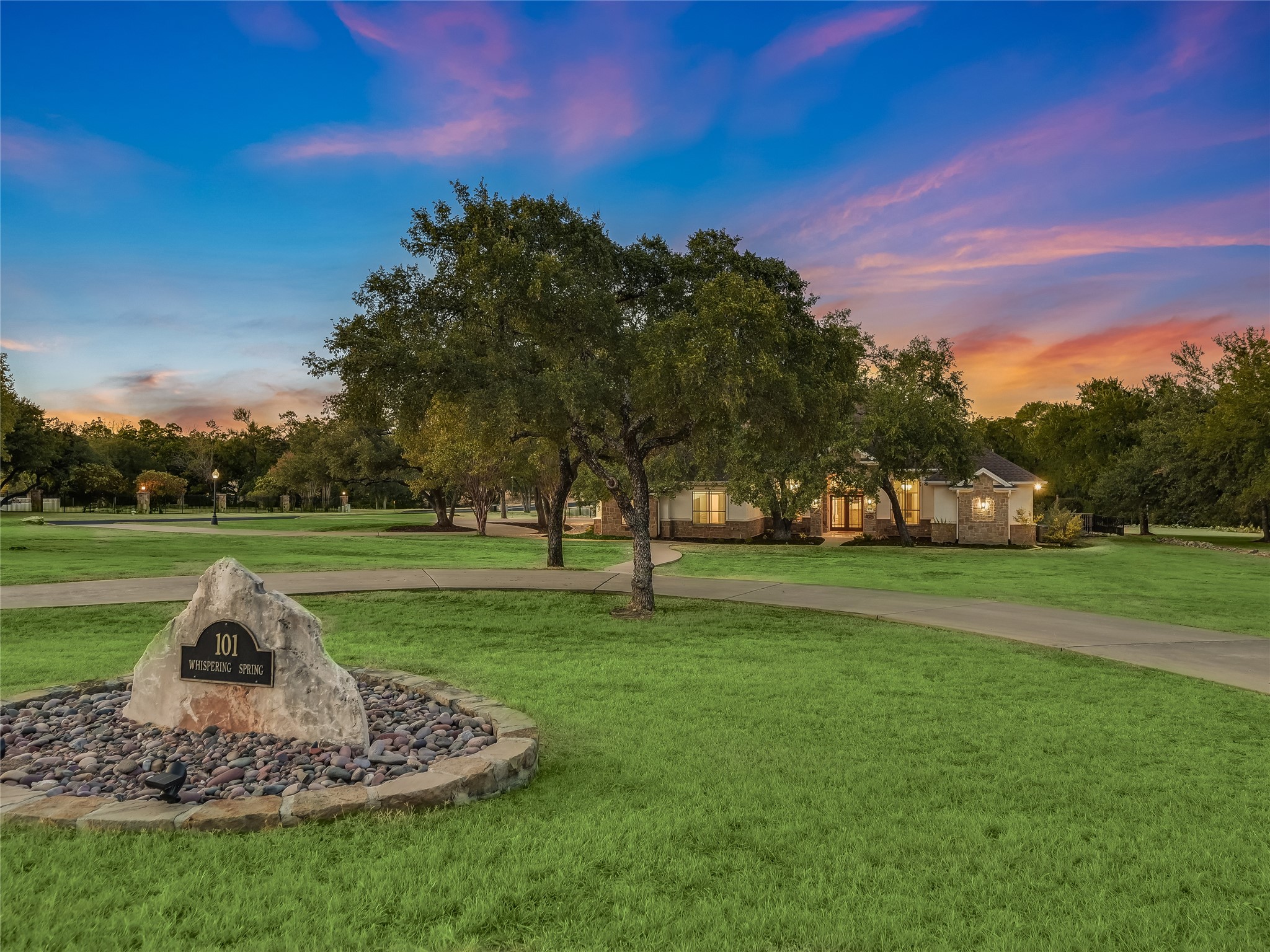 101 Whispering Spring Lane Georgetown, TX 78633 - Photo 1 of 1 Nestled within the embrace of mature trees, this expansive 3501 sqft home sits gracefully upon a sprawling, nearly 1.5-acre lot.