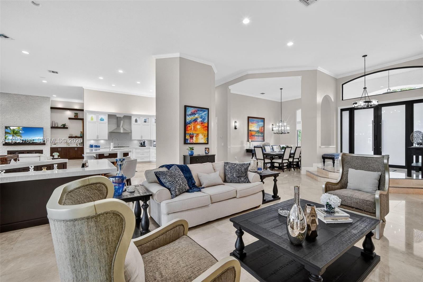 14931 Southwest 38th Street Davie, FL 33331 - Photo 36 of 82 a living room with furniture and a large window