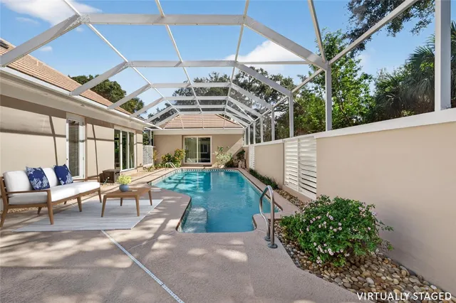 a view of a garden with potted plants