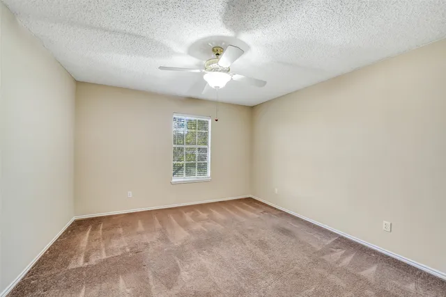 a view of a backyard with a garden and trees