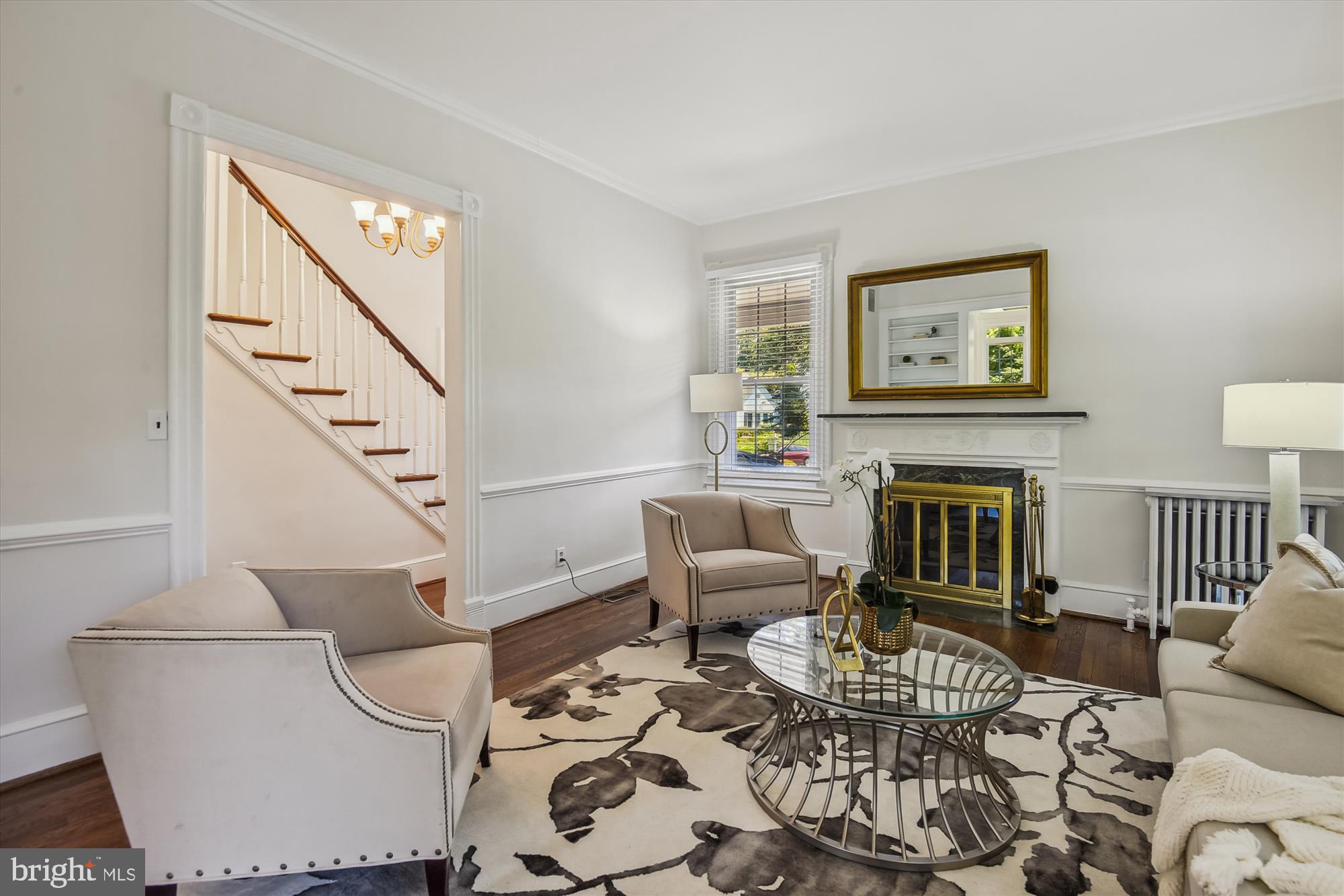 9520 Riley Road Silver Spring, MD 20910 - Photo 15 of 86 Gracious Living Room with Fireplace