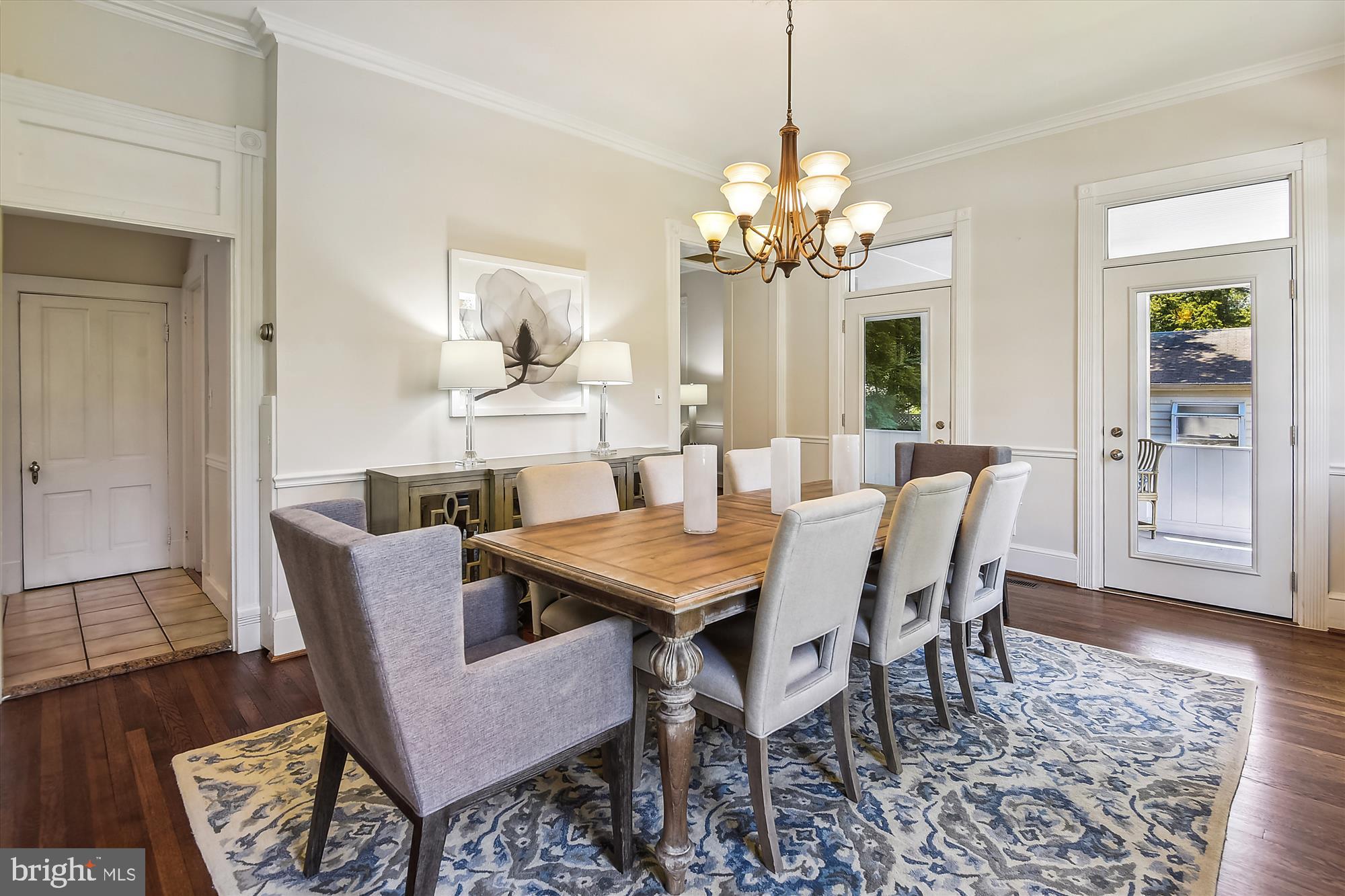 9520 Riley Road Silver Spring, MD 20910 - Photo 18 of 86 Exit to Screened Porch from the Dining Room