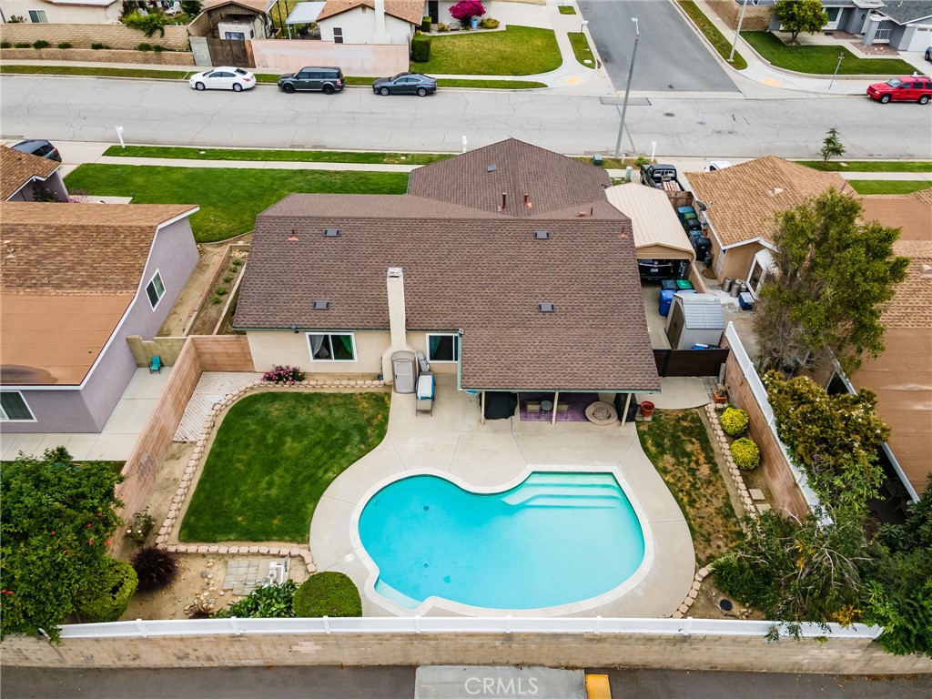 2073 Suede Avenue Simi Valley, CA 93063 - Photo 33 of 33 an aerial view of a house with garden space and street view