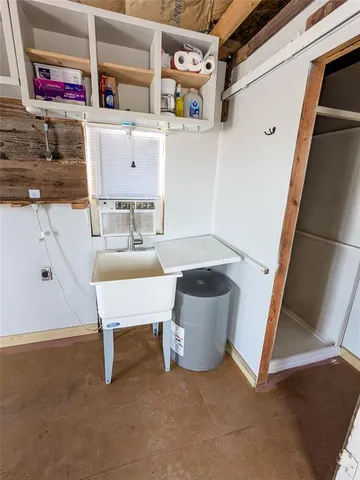 a room with storage and utility