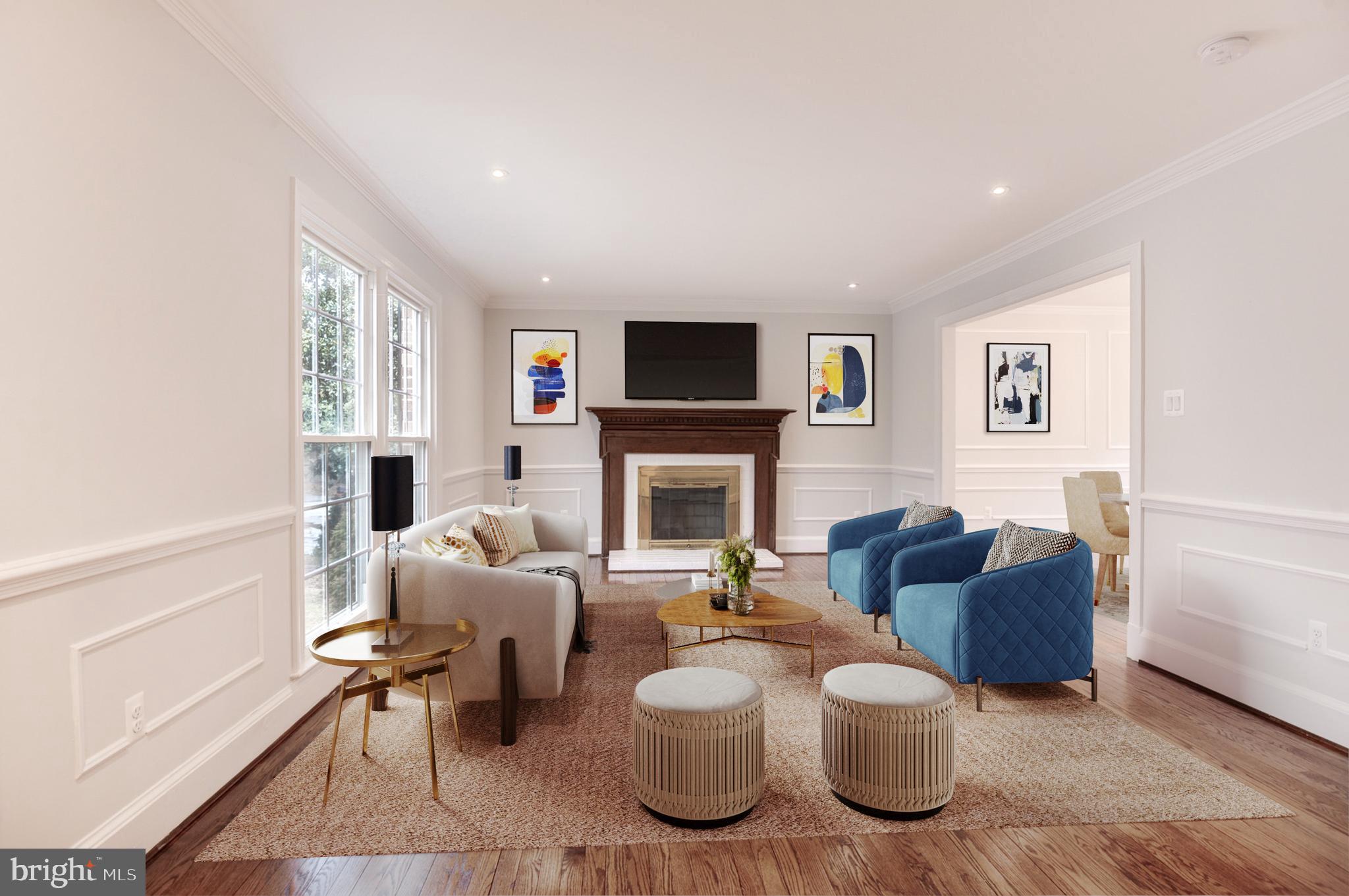 2045 Hunter Mill Road Vienna, VA 22181 - Photo 6 of 35 Formal Living Room off Foyer - virtually staged