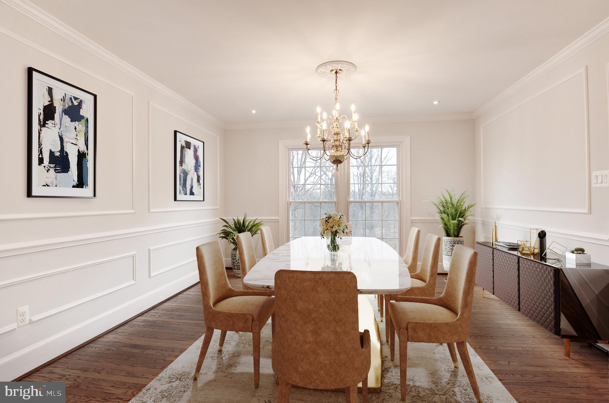 2045 Hunter Mill Road Vienna, VA 22181 - Photo 8 of 35 Light Filled Dining Room - virtually staged