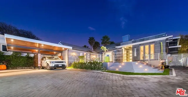 a view of a bench in the garden