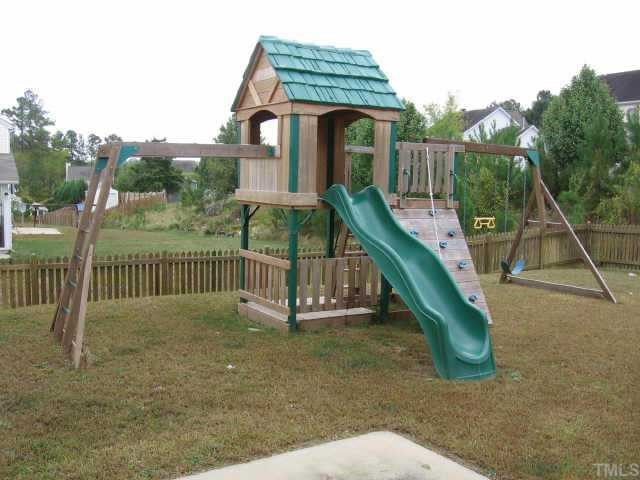 5312 Seaspray Lane Raleigh, NC 27610 - Photo 12 of 12 Fenced back yard is a great area for kids. Playset is negotiable. Other
