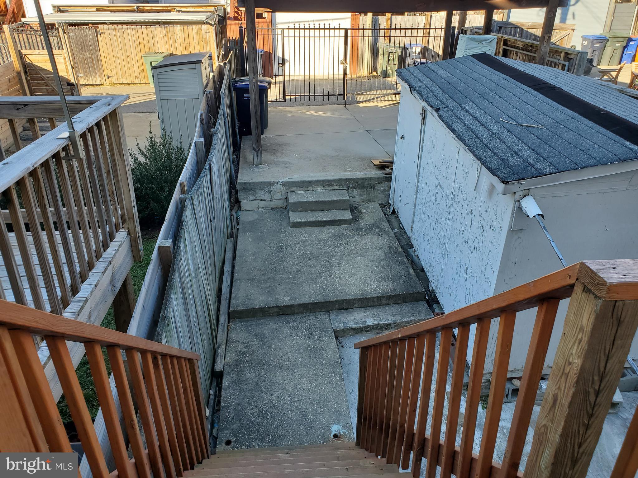 809 Decatur Street Northwest Washington, DC 20011 - Photo 20 of 29 Stairs to patio and carport