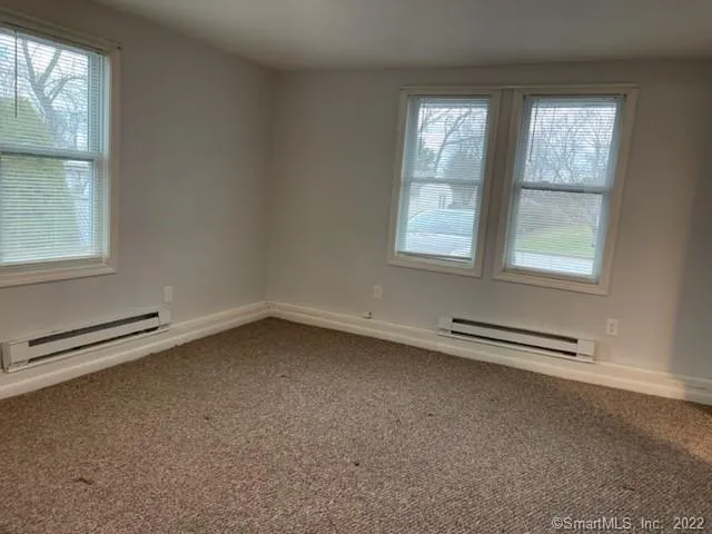 an empty room with a window