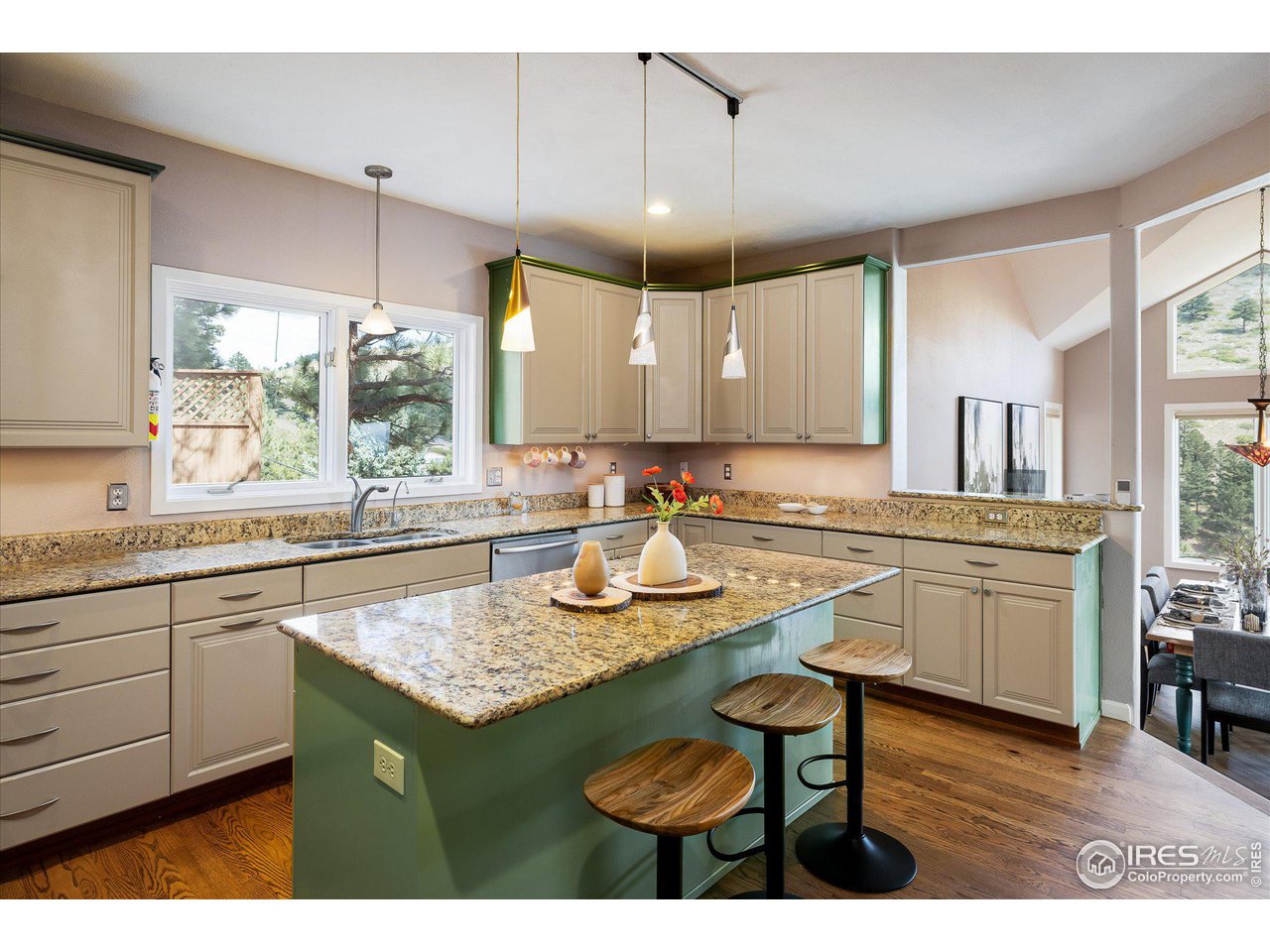 5251 Olde Stage Road Boulder, CO 80302 - Photo 12 of 39 a kitchen with a sink cabinets and wooden floor