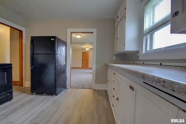 an empty room with closet