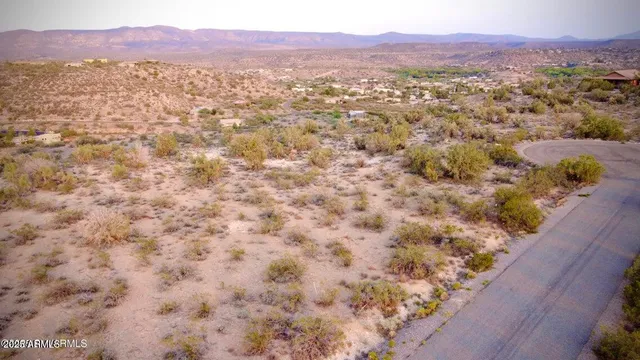 a view of a city with mountain