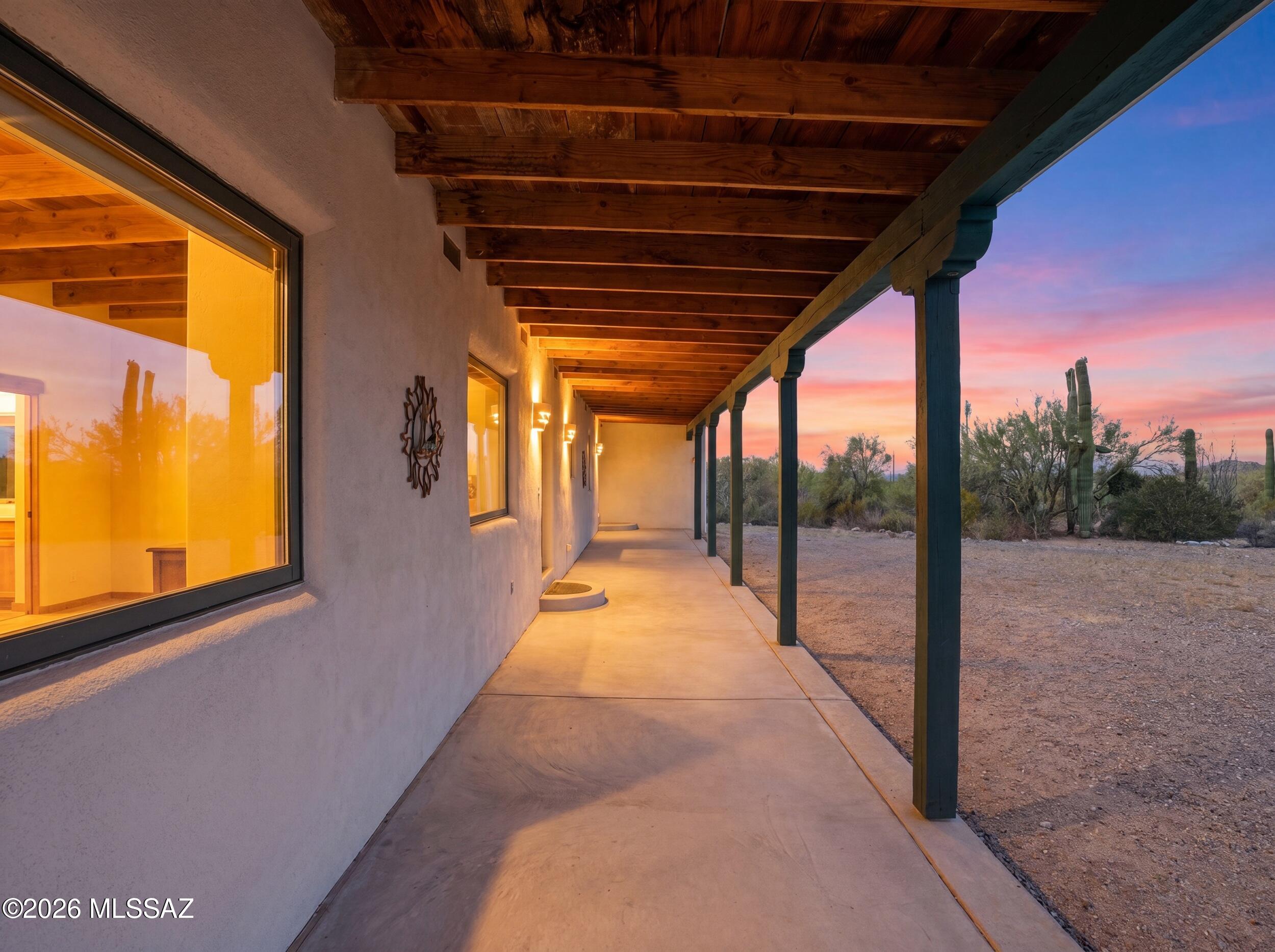 10855 West Mile Wide Road Tucson, AZ 85743 - Photo 38 of 47 Back Porch Sunset