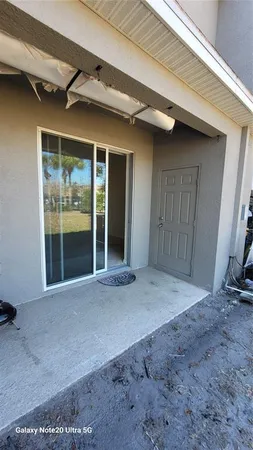 a view of a door of the house
