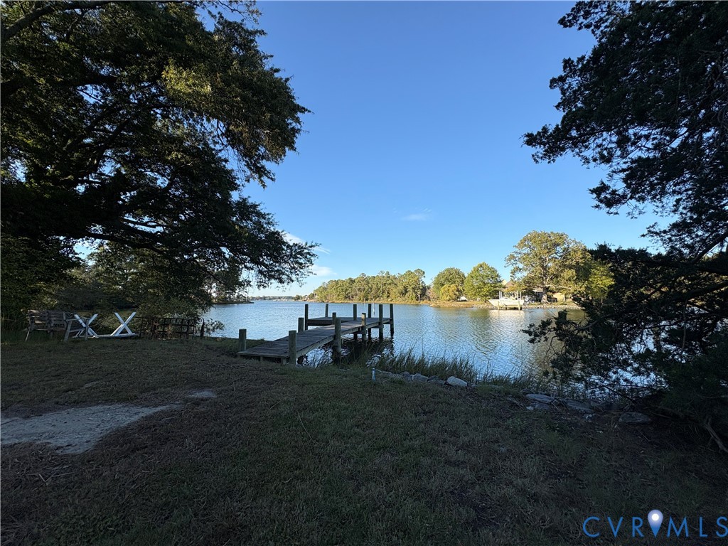 Dock with a water view