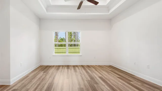 an empty room with a window